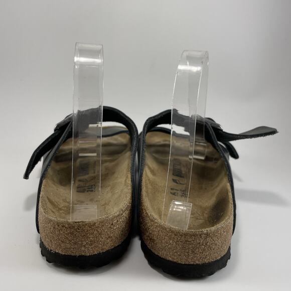 Birkenstock Arizona Oiled Leather Sandals Womens 41 US 10-10.5 Slide Black - Picture 4 of 9